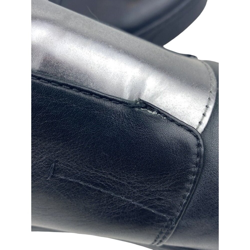 Prada Black Calfskin Leather Silver Chrome Slip On Sneakers 3S6047 US 8 EU 41 - Picture 16 of 16
